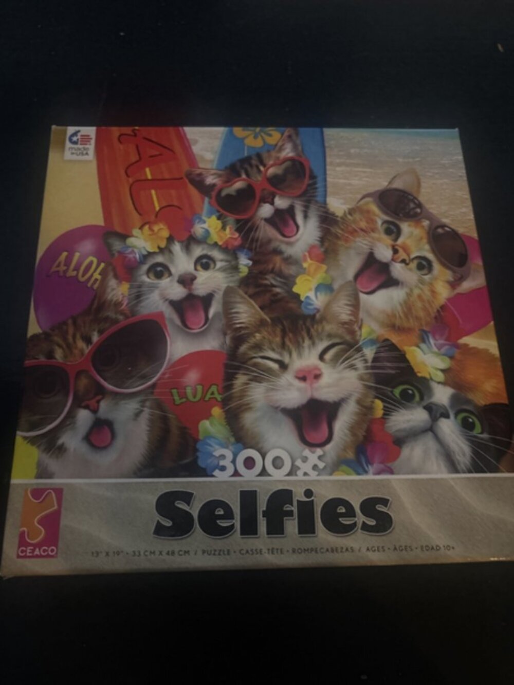 Ceaco 300 Piece Cat Selfies Puzzle, Cute Kittens Games